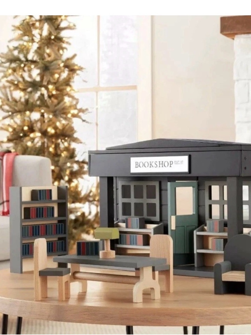 Hearth & Hand Magnolia Wood Bookshop Playset NWT - Picture 3 of 5